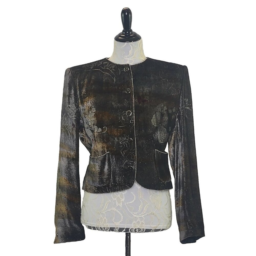 Vintage EMANUEL UNGARO PARALLELE Short Velvet Jacket